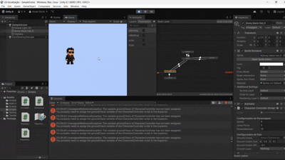 Demonstração em GIF de um game em UNITY 2D